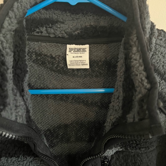 Victoria’s Secret PINKk Sherpa Teddy Zebra Jacket New - Picture 5 of 5